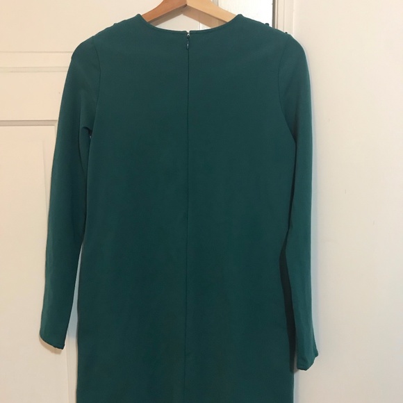 Sunday Best (Aritzia) Green ruffle-front long-sleeve dress size S - Picture 9 of 14